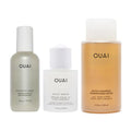 OUAI Thicker Hair Essentials Bundle - Hair Spray, Serum & Shampoo