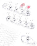 Makartt Press On Nail Stand Set - 10 Magnetic Holders & 2 Bases