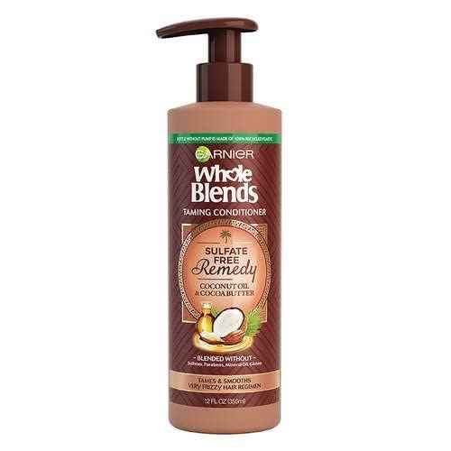 Garnier Whole Blends Sulfate Free Remedy Coconut Oil Conditioner for Frizzy Hair - 12 fl oz (PACK OF 2)
