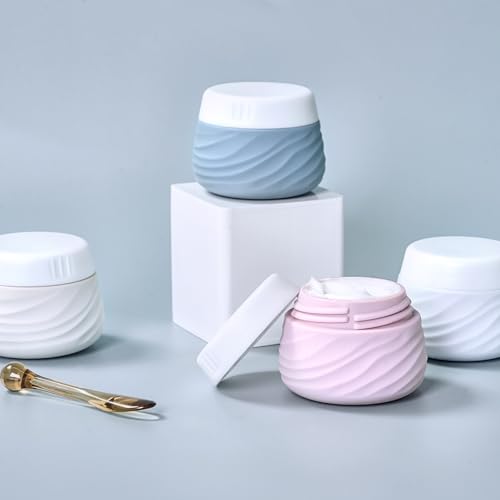 Eternal Moment Travel Containers for Toiletries - Leak-Proof Silicone Jars (4 Pack)