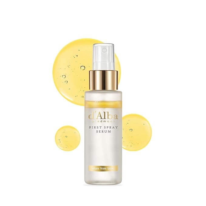 d'Alba Italian White Truffle First Spray Serum, Vegan Skin Care, Hydrating Face Moisturizer, Glow Serum for Radiant Skin, Non Comedogenic, All In One Mist, Korean Skin Care (1.69 fl oz.)