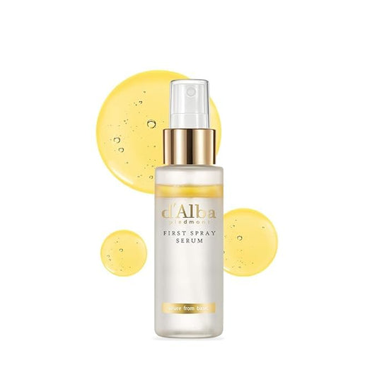 d'Alba Italian White Truffle First Spray Serum, Vegan Skin Care, Hydrating Face Moisturizer, Glow Serum for Radiant Skin, Non Comedogenic, All In One Mist, Korean Skin Care (1.69 fl oz.)