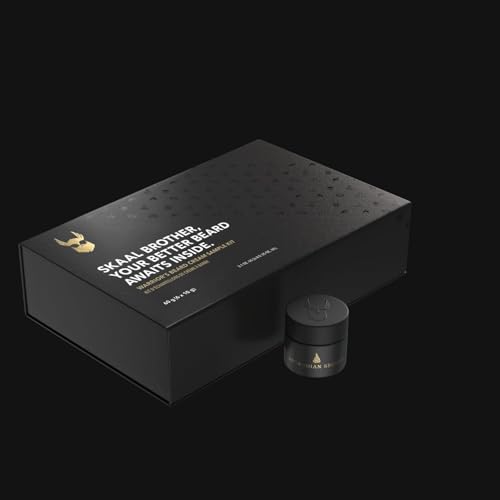 The Beard Struggle Balm Sampler Kit Set of 8 Warrior Glass Jars - Beard Balm for Men, Premium Gift Packaging - 8x 10g / 0.35 US. oz.