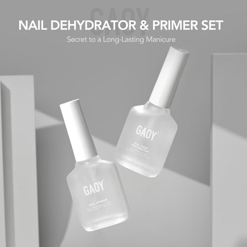 GAOY Nail Dehydrator and Primer Set - Acid-Free Nail Prep Kit (2 Pcs)