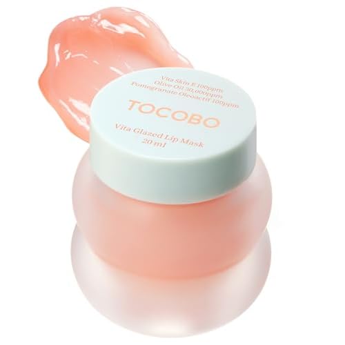 TOCOBO Vita Glazed Lip Mask ? Vegan Overnight Lip Sleeping Mask for Dry, Chapped Lips | PHA (Lactobionic Acid) Gentle Exfoliation | Non-Sticky Glazed Balm, Korean Skincare, 0.68 oz