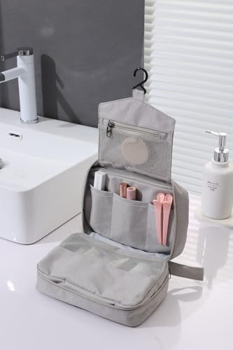 FabDay Travel Toiletry Bag with Hanging Hook – Water-Resistant