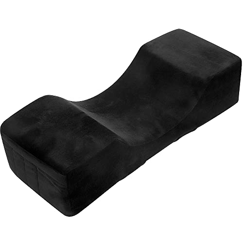 Eyelash Extension Velvet Lash Pillow Beauty Salon Memory Foam Neck Pillow for Lash Extension Grafting Make Up (Black)