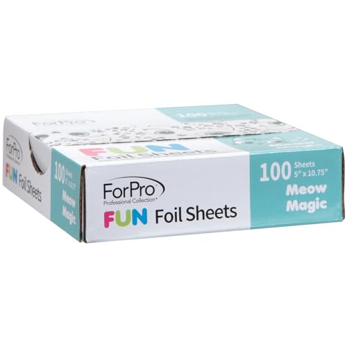 ForPro 5" Fun Meow Magic Aluminum Foil Sheets - 100 Count