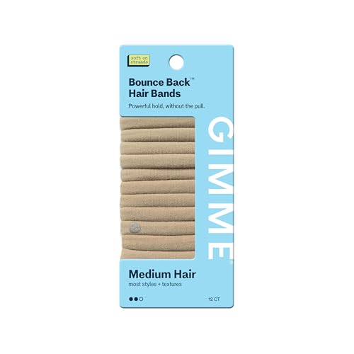 Gimme Medium Hold Hair Bands - 12 Pack Seamless Elastic Ties