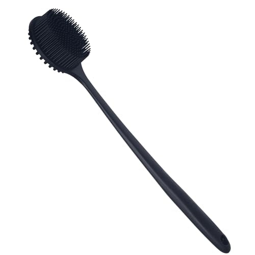 Back Scrubber Brush - Soft Silicone Bath Body Scrubber with Long Handle