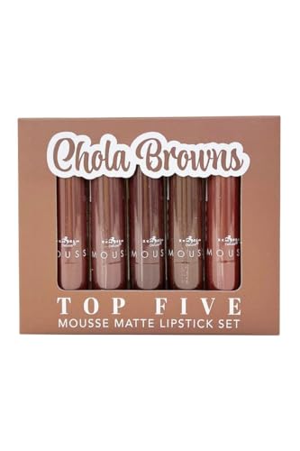 Italia Deluxe 5-Piece Matte Mousse Lipstick Set – Browns