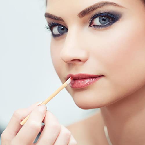 200pcs Bamboo Disposable Lip Brushes - Lipstick Applicator Wands