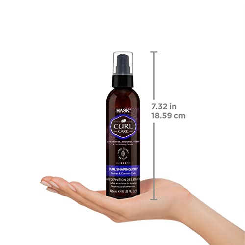 HASK CURL CARE Curl Shaping Jelly - vegan formula, cruelty free, color safe, gluten-free, sulfate-free, paraben-free - 6 FL Oz