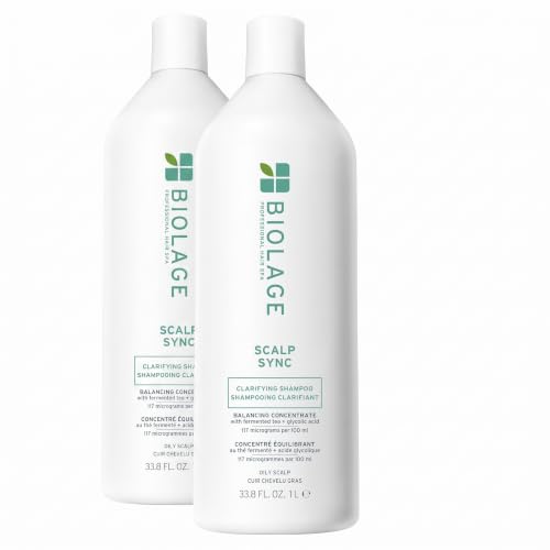 Biolage Scalp Sync Clarifying Shampoo, 33.8 Fl Oz (Pack of 2) – Residue & Oil Buildup Remover