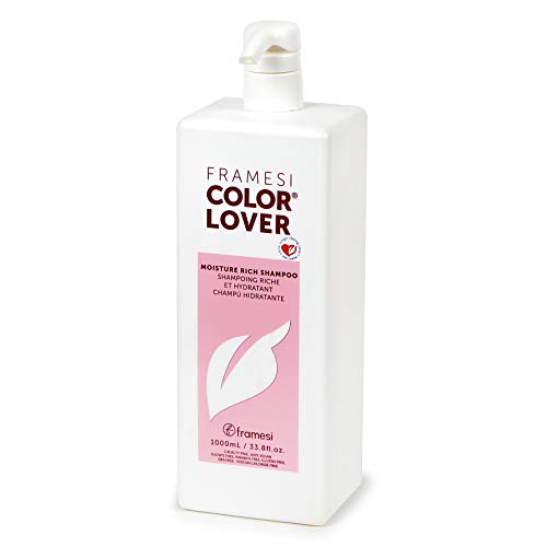Framesi Color Lover Moisture Rich Shampoo, Sulfate Free Shampoo with Quinoa and Aloe Vera, Color Treated Hair