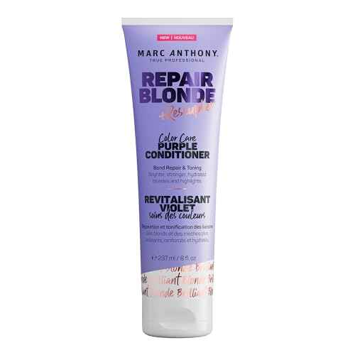 Marc Anthony Purple Conditioner, Repair Blonde Rescueplex Color Care - Neutralizes Brassy Tones and Repairs Bonds, 8oz