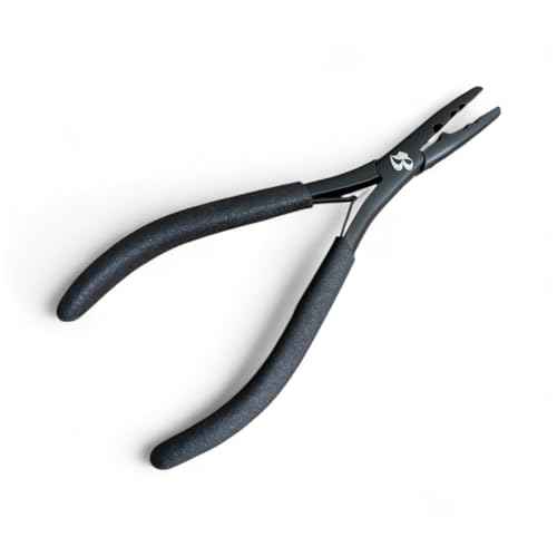 Professional Hair Extension Pliers 7" ? Microlink Beads Remover & Weft Extension Tool | Stainless Steel Hair Styling Accessory for Salon & DIY Extensions ? 2 Hole, Black By MIRACLE
