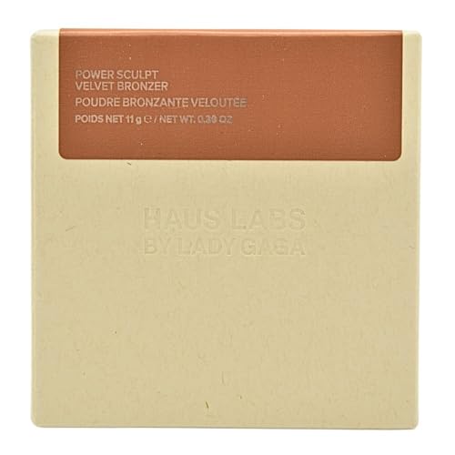 Haus Labs Power Sculpt Velvet Bronzer ? Terra Sol Light Medium, Golden Peach Undertones, Natural Finish, Clean Talc-Free 12-Hour Powder Bronzer