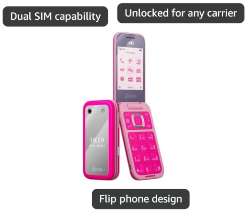 HMD Barbie Flip Phone - Unlocked International Version, Pink