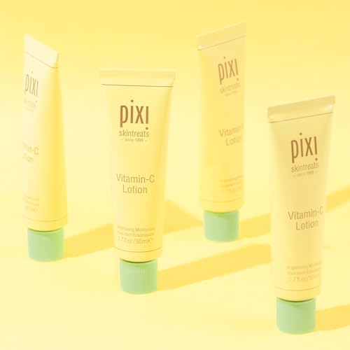 Pixi Beauty Vitamin-C Lotion 50ml | Brighten And Improve Skin Tone | Daily Moisturizer With Orange, Grapefruit, and Olive Oil | Rich Hydration | 1.7 Fl Oz