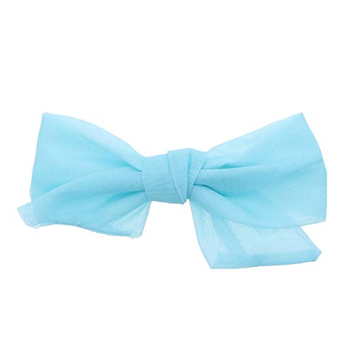 Soft Chiffon Hair Bow Clip Small-Aqua