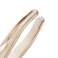 Tweezers for Man, Professional Round Tips Plucker for Chin, with Leather Travel Case (Light Gold)