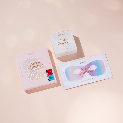 Petitfee Aura Quartz Hydrogel Eye Zone Mask 5ea (9g*5) - Lavender Mask for Entire Eye Area, Instant Cooling, Puffiness, Morning Quick Care, Rejuvenating Tired Skin, Brighter Complexion