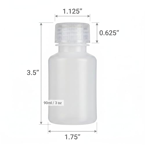 TSA Approved 90ml Travel Bottles for Toiletries, 6-Pack