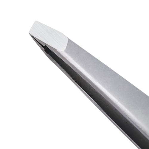 Slanted Eyebrow Tweezers for Women with Travel Case
