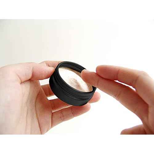 40 Pcs 1 Ounce Aluminum Tin Jars Containers Leak Proof Cosmetic Tin Jars Containers Round Screw Lids for Cosmetic, Salves, Balms, Lip Balm or Others, 30mL Black