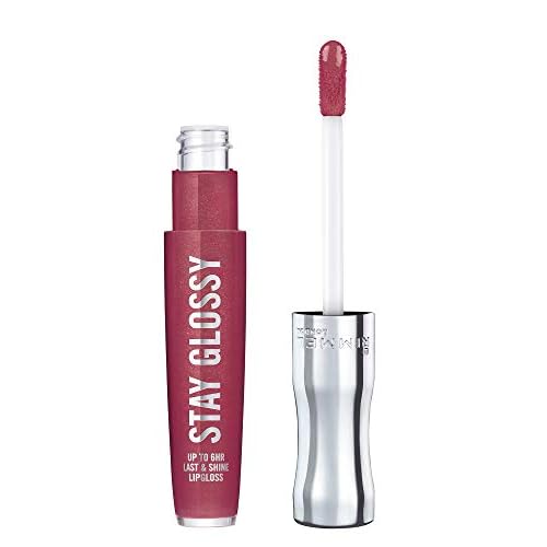 Rimmel Stay Glossy Lip Gloss 640 All Day Seduction and 340 Captivate Me Bundle, .18oz Each