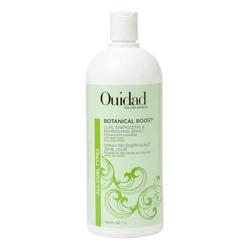 Ouidad Botanical Boost Curl Energizing & Refreshing Spray for Curly Hair ? Lightweight Curl Refresher On Wet or Dry Hair, No-Residue Formula & Lasting Definition,Protects Against Damage, Silicone-Free