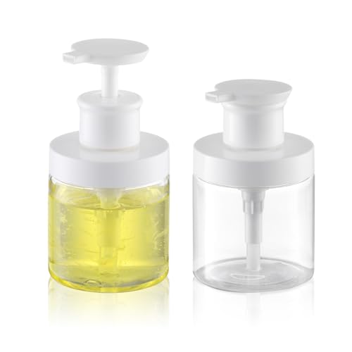 Lulupack 8oz Wide Mouth Pump Bottles (2-Pack) – Refillable Soap & Shampoo Dispensers