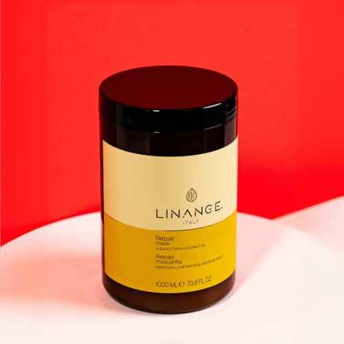 LINANGE Repair Mask with Shea Butter and Coconut Oil - Nourishing Hair Treatment, 33.8 oz.