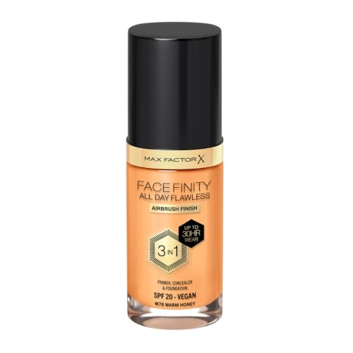 Max Factor Facefinity 3-in-1 All Day Flawless Liquid Foundation SPF 20 Warm Honey 30ml