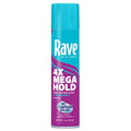 Rave 4X Mega Hair Spray - 24Hr Hold, Frizz Control & Heat Protection