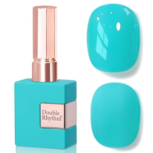 Double Rhythm 15ml Gel Nail Polish - Teal Translucent Pastel
