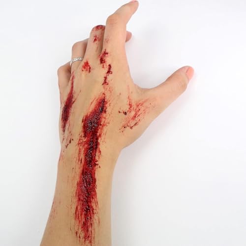 Scab Blood Fake Makeup Kit with Sponge for Halloween Zombie