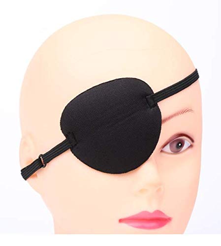 DNHCLL Adults And Kids Black Adjustable Soft and Comfortable Sponge Eye Patch Strabismus Eye Mask With Buckle For Recovery Eye And Cure Children Lazy Eye