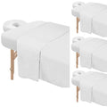 Massage Table Sheets 4 Sets Microfiber Fitted Covers White