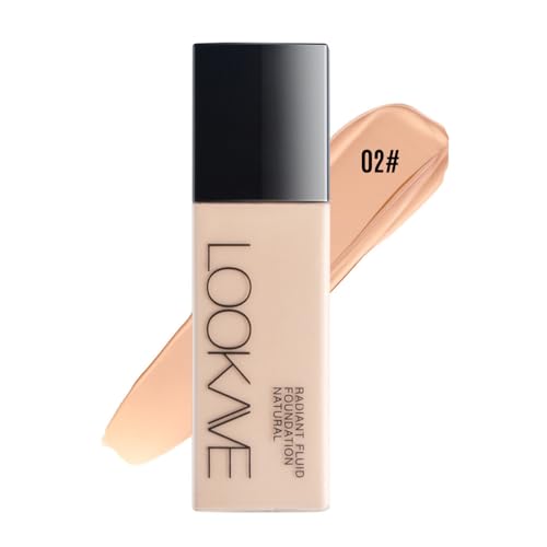 LAMUSELAND Full Coverage Foundation Makeup, Matte Liquid Waterproof Long-lasting Oil-free Foundation Stick Concealer for All Skin (02, M)