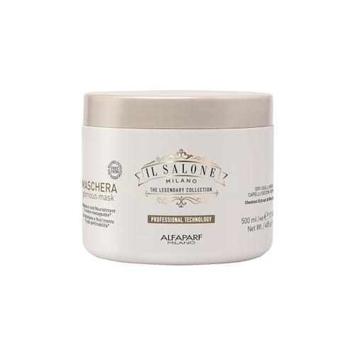 Il Salone Milano Professional Glorious Mask - Hydrating Hair Mask for Dry Hair - Increases Nourishment and Combability with Chestnut Extract & Rice Extract - Salon-Quality Hair Care (8.55 oz / 250 ml)