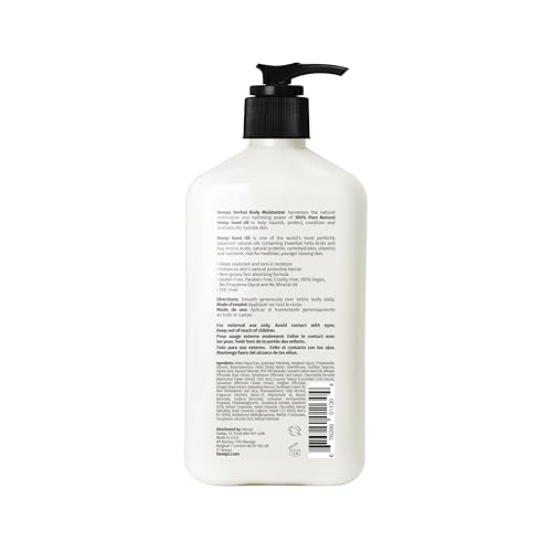 Hempz Original, Natural Hemp Seed Oil Body Moisturizer with Shea Butter & Ginseng, Pure Herbal Skin Lotion for Dryness, Nourishing Vegan Cream, Floral and Banana, 17 Fl Oz, 2 Pack