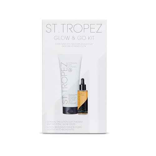 St.Tropez Glow Kit: Gradual Tan Firming Lotion Light to Medium & Luxe Self Tan Tonic Glow Drops, Vegan, Natural & Cruelty-Free