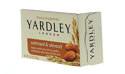 Yardley London Oatmeal and Almond Naturally Moisturizing Bath Bar, 4.25 oz. (Pack of 12)