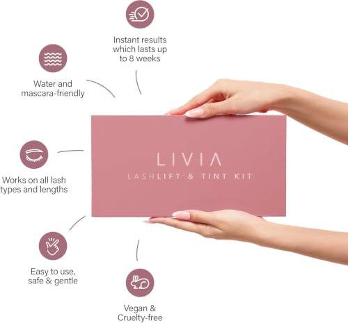 Livia Korean Lash Lift & Color Kit – 3 Full Applications for Salon-Curled Lashes