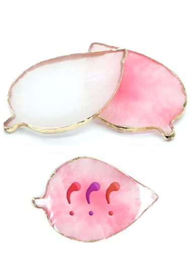 Leaf Design Resin Nail Art Palette - Color Mixing Tray