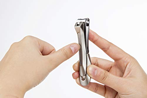 Stainless Steel Nail Clipper with Built-in File - Ergonomic Design