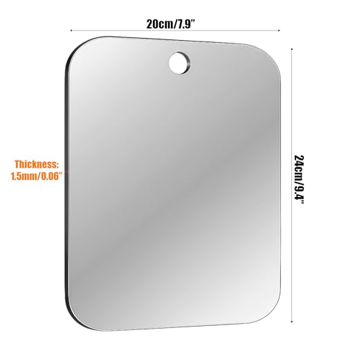 Fogless Shower Mirror 10x8 Anti-Fog Shaving Mirror with Hooks