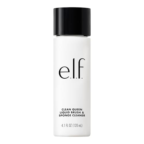 e.l.f. Clean Queen Makeup Brush & Sponge Cleaner - Gentle Foaming, Vegan, 4.1 oz